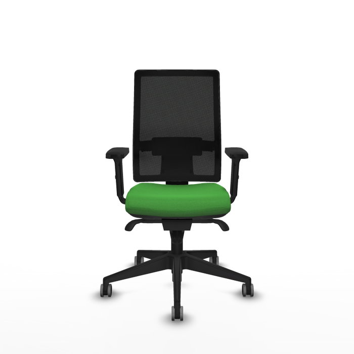 PIQUERAS Y CRESPO Silla de oficina Horna con mecanismo Sincro, Verde y Negro