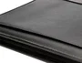 Q-connect Carpeta Portafolios con Cremallera, Calculadora y Bolsa para Móvil, Plástico tacto Piel, 260x355 mm, Negro