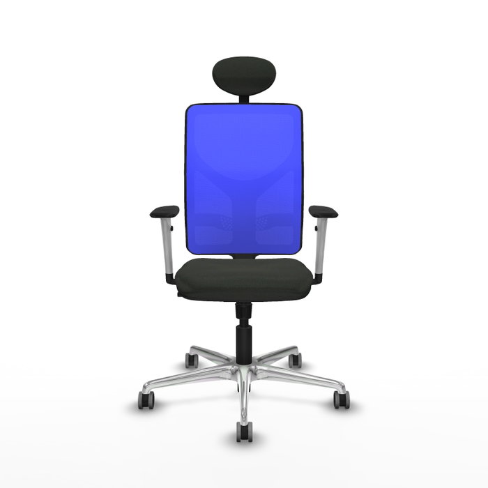 PIQUERAS Y CRESPO Silla de oficina Motilla con mecanismo Sincro, Azul y Negro
