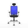 PIQUERAS Y CRESPO Silla de oficina Motilla con mecanismo Sincro, Azul y Negro