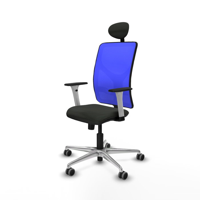 PIQUERAS Y CRESPO Silla de oficina Motilla con mecanismo Sincro, Azul y Negro