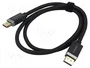 SAVIO Cable DisplayPort 1.4 1m Negro Textil