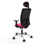 PIQUERAS Y CRESPO Silla de oficina Zulema con mecanismo Sincro, Rosa y Negro