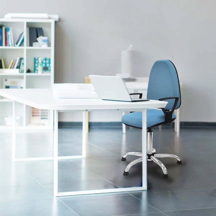 PIQUERAS Y CRESPO Silla de oficina Aýna Verde petróleo con base cromada PIQUERAS Y CRESPO Silla de oficina Aýna Verde petróleo con base cromada