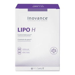 INOVANCE Lipo H 60 Cápsulas con Cromo, L-Carnitina, Faseolamina y Nopal para el Metabolismo