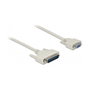 DeLOCK 84544 Cable Serie D-Sub 25 Macho a D-Sub 9 Hembra 1 m