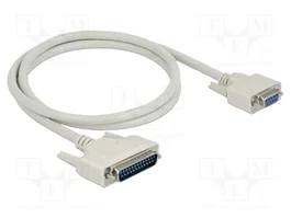 DeLOCK Cable serie D-Sub 25 macho a D-Sub 9 hembra 1 m