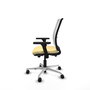PIQUERAS Y CRESPO Silla de oficina Haches con mecanismo Sincro/Traslack, Crema y Blanco