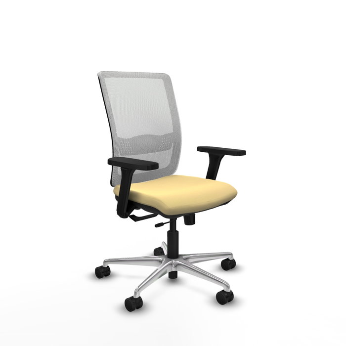 PIQUERAS Y CRESPO Silla de oficina Haches con mecanismo Sincro/Traslack, Crema y Blanco PIQUERAS Y CRESPO Silla de oficina Haches con mecanismo Sincro/Traslack, Crema y Blanco
