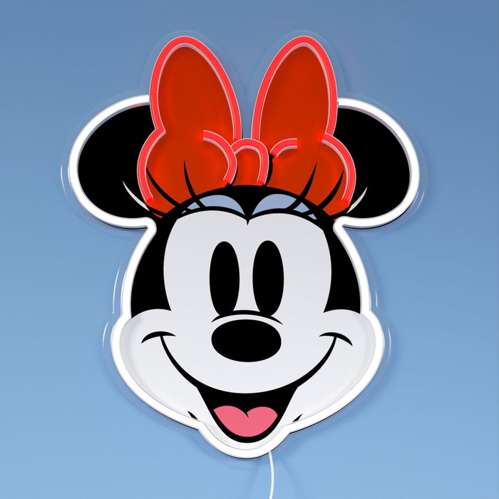 Yellowpop Disney Minnie Printed Face LED Neon Wall Light White / Red Yellowpop Disney Minnie Printed Face LED Neon Wall Light White / Red