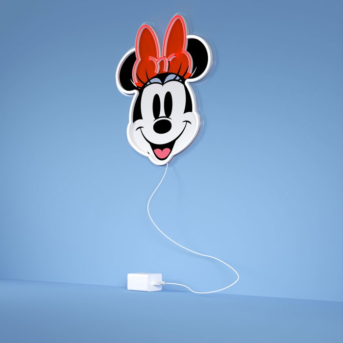 Yellowpop Disney Minnie Printed Face LED Neon Wall Light White / Red Yellowpop Disney Minnie Printed Face LED Neon Wall Light White / Red