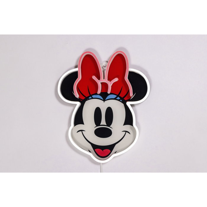 Yellowpop Disney Minnie Printed Face LED Neon Wall Light White / Red Yellowpop Disney Minnie Printed Face LED Neon Wall Light White / Red
