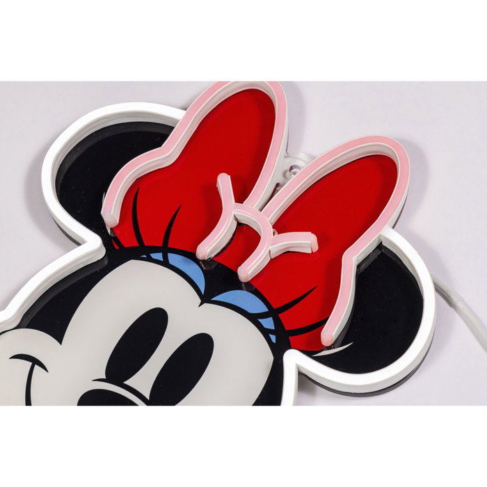 Yellowpop Disney Minnie Printed Face LED Neon Wall Light White / Red Yellowpop Disney Minnie Printed Face LED Neon Wall Light White / Red