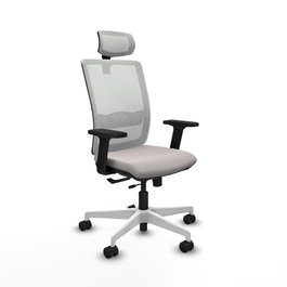 PIQUERAS Y CRESPO Silla de oficina Haches Blanca con Mecanismo Sincro/Traslack