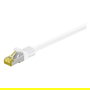 Goobay 91093 Cable de Red Ethernet Patch CAT 6A S/FTP LSZH Halogen-Free 2 m Blanco, Cobre, RJ45 Macho a RJ45 Macho, 10 Gbps, 500 MHz