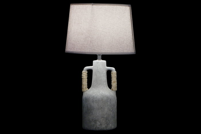 Lampara Sobremesa Cottage DKD Home Decor Gris Oscuro Gris 28 x 50 x 28 cm (2 Unidades)