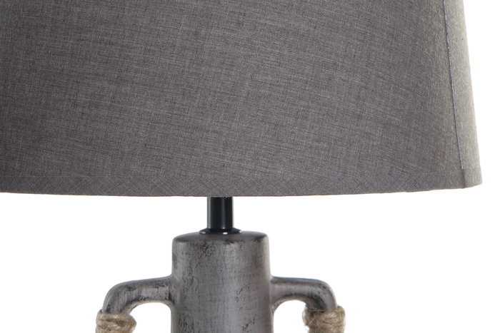 Lampara Sobremesa Cottage DKD Home Decor Gris Oscuro Gris 28 x 50 x 28 cm (2 Unidades)