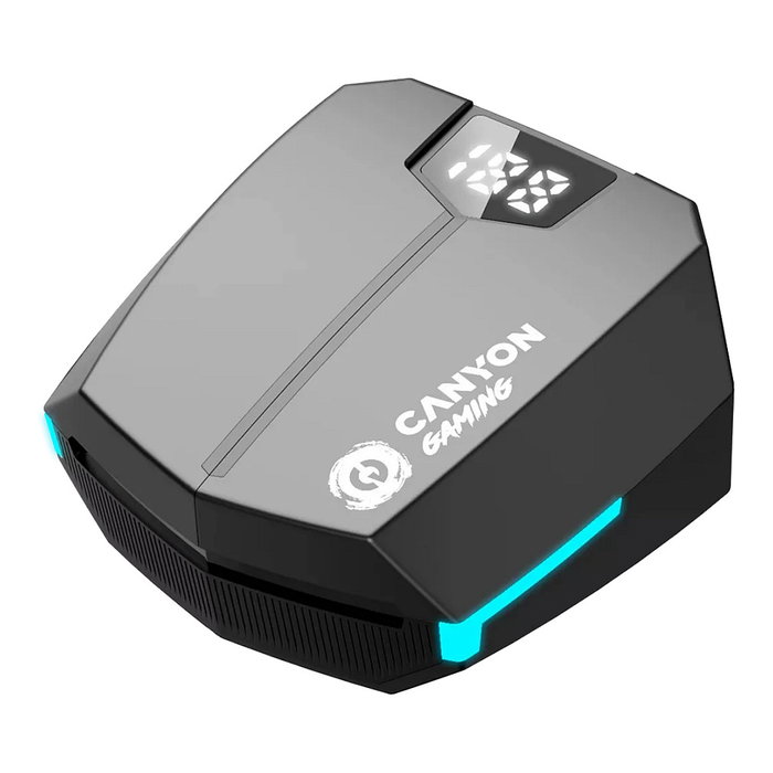 Canyon GTWS-2 Auriculares Gaming In-Ear True Wireless Bluetooth 5.3 Negro para Juegos con Micrófono Integrado y Carga Rápida
