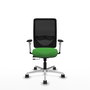 PIQUERAS Y CRESPO Silla de oficina Zulema con mecanismo Sincro/Traslack, Verde y Negro