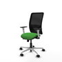 PIQUERAS Y CRESPO Silla de oficina Zulema con mecanismo Sincro/Traslack, Verde y Negro