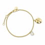 Rosefield Pulsera JTBPG-J437 TOC Bracelet Pearl and waved Charm Gold Dorado