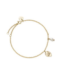 Rosefield Pulsera JTBPG-J437 TOC Bracelet Pearl and waved Charm Gold Dorado