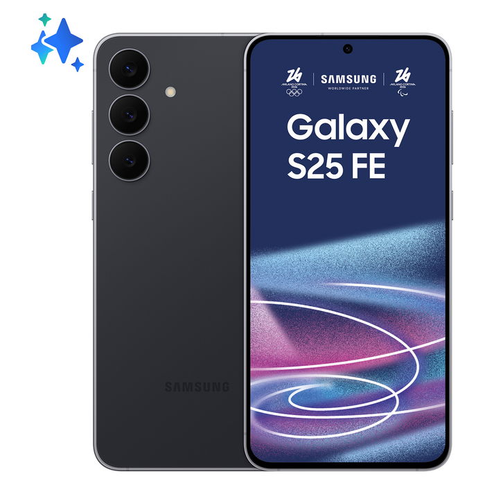 Samsung Galaxy S25 FE 5G Smartphone, 8 GB RAM + 256 GB, Pantalla Dynamic AMOLED 2X de 6.7", Cámara 50 MP, Negro (JetBlack), Versión EU Samsung Galaxy S25 FE 5G Smartphone, 8 GB RAM + 256 GB, Pantalla Dynamic AMOLED 2X de 6.7", Cámara 50 MP, Negro (JetBlack), Versión EU