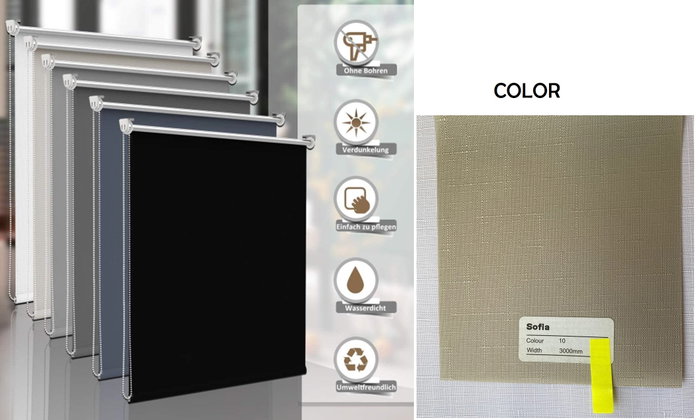 DKD Home Decor Estor de Poliéster y PVC Gris 120x190 cm 60% Opaco