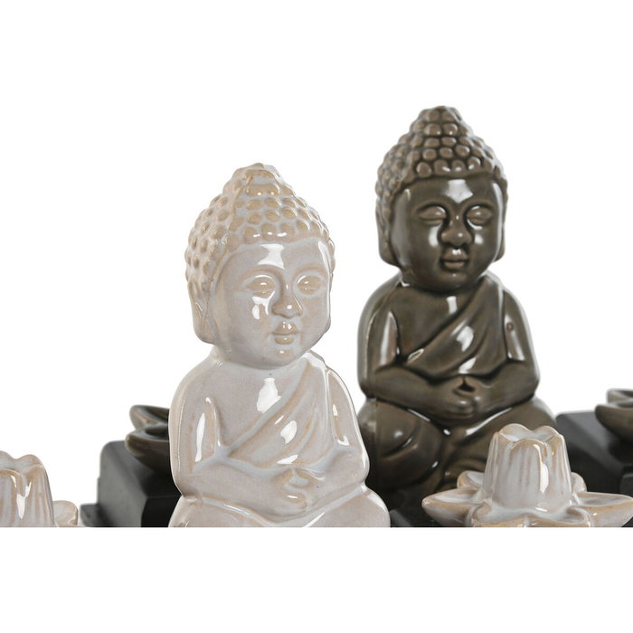 DKD Home Decor Soporte para Incienso Buda Surtido de 2 Piezas