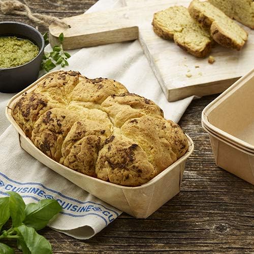 Algon Set 12 Moldes Horno Papel 20 cm x 7 cm x 7 cm (24 Unidades)