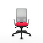 PIQUERAS Y CRESPO Silla de oficina Horna con mecanismo Sincro, Rojo y Blanco
