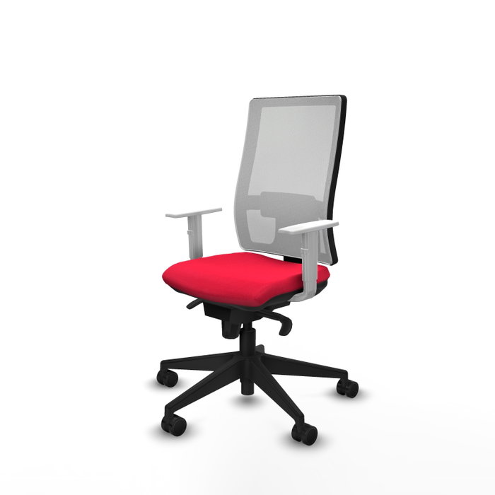 PIQUERAS Y CRESPO Silla de oficina Horna con mecanismo Sincro, Rojo y Blanco PIQUERAS Y CRESPO Silla de oficina Horna con mecanismo Sincro, Rojo y Blanco