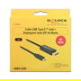 DeLock Cable Adaptador DisplayPort 1.2 a USB-C Macho 1m Negro 4K 60Hz HDR Plug & Play - 85255