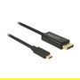 DeLock Cable Adaptador DisplayPort 1.2 a USB-C Macho 1m Negro 4K 60Hz HDR Plug & Play - 85255
