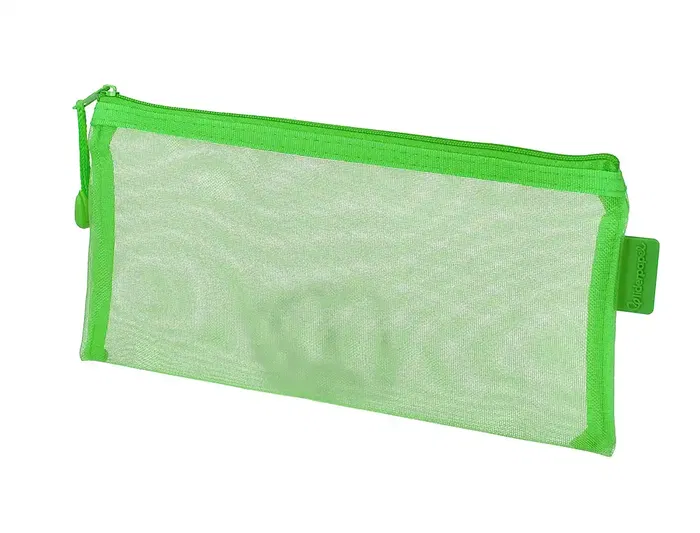 Liderpapel Bolsa Zipper Bag Poliéster Transpirable Multiusos 230x115 mm Verde Pastel