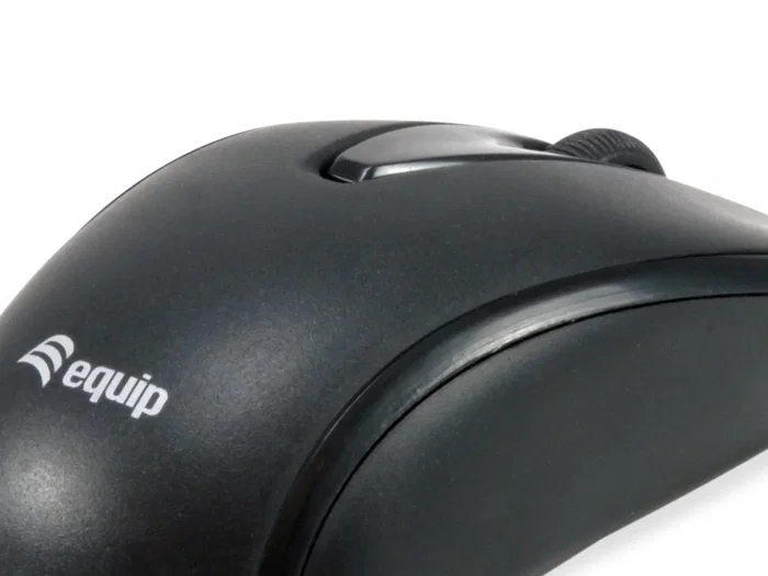 Equip 245116 Ratón de Oficina Ambidextro USB Tipo C 1200 DPI Negro