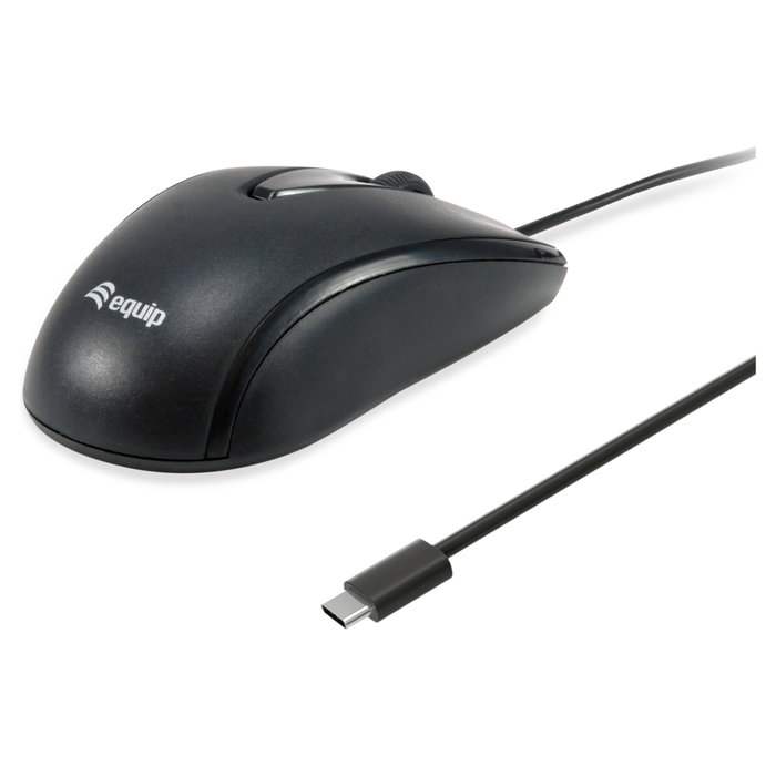 Equip Ratón de Oficina Ambidiestro USB Tipo C Óptico 1200 DPI - 245116