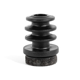 HERRAJES ALK Contera Redonda D16 con Fieltro Marrón Ø18