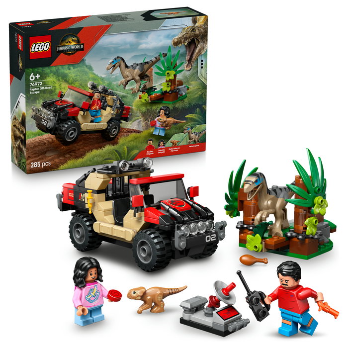 LEGO Jurassic World Huida en Todoterreno y Raptor 76972 LEGO Jurassic World Huida en Todoterreno y Raptor 76972