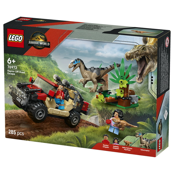 LEGO Jurassic World Huida en Todoterreno y Raptor 76972 LEGO Jurassic World Huida en Todoterreno y Raptor 76972