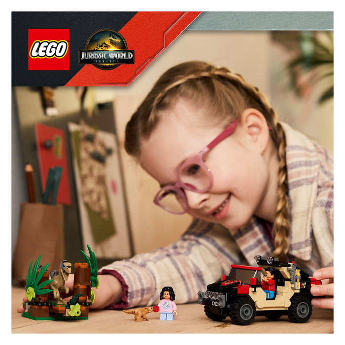 LEGO Jurassic World 76972 Huida en Todoterreno y Raptor al Acecho LEGO Jurassic World 76972 Huida en Todoterreno y Raptor al Acecho
