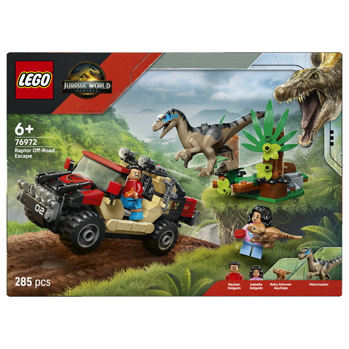 LEGO Jurassic World 76972 Huida en Todoterreno y Raptor al Acecho LEGO Jurassic World 76972 Huida en Todoterreno y Raptor al Acecho