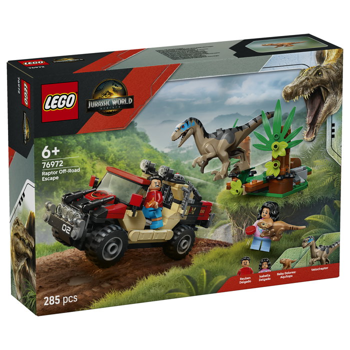 LEGO Jurassic World Huida en Todoterreno y Raptor 76972 LEGO Jurassic World Huida en Todoterreno y Raptor 76972