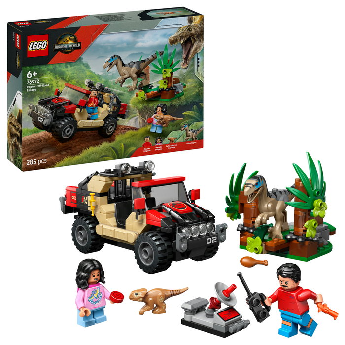 LEGO Jurassic World Huida en Todoterreno y Raptor 76972 LEGO Jurassic World Huida en Todoterreno y Raptor 76972