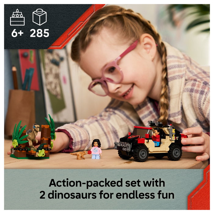 LEGO Jurassic World 76972 Huida en Todoterreno y Raptor al Acecho LEGO Jurassic World 76972 Huida en Todoterreno y Raptor al Acecho