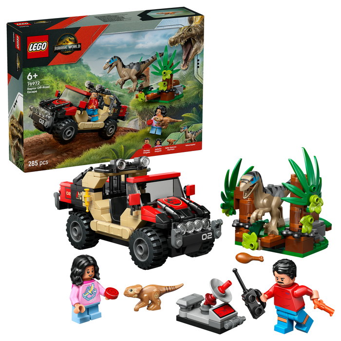 LEGO Jurassic World Huida en Todoterreno y Raptor 76972 LEGO Jurassic World Huida en Todoterreno y Raptor 76972