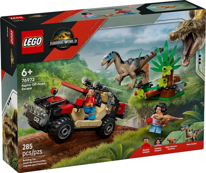 LEGO Jurassic World Huida en Todoterreno y Raptor 76972 LEGO Jurassic World Huida en Todoterreno y Raptor 76972