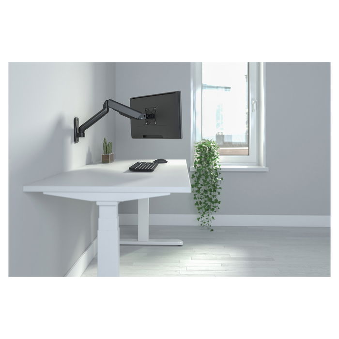 Digitus Soporte de Pared para Monitor Universal con Resorte de Gas y Brazo Giratorio