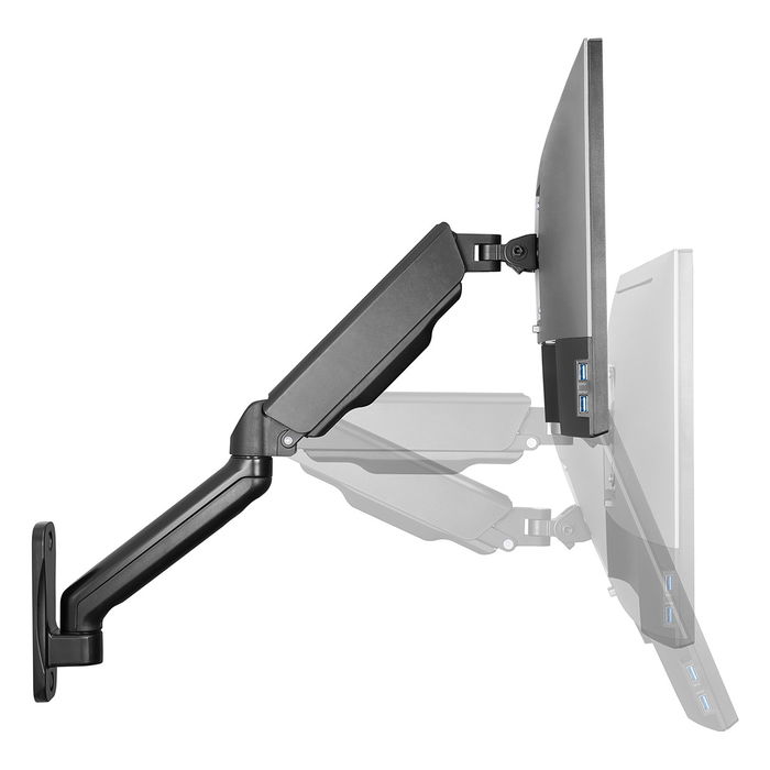 Digitus Soporte de Pared para Monitor Universal con Resorte de Gas y Brazo Giratorio
