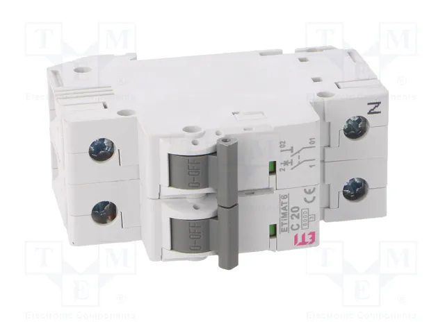 ETI POLAM Interruptor magnetotérmico ETIMAT 6 1+N 20A C